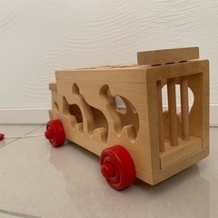 mikihouse アニマルバス　木製パズル 動物 型はめの画像