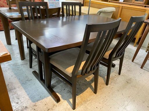 【愛品館 江戸川店】イバタインテリア 伸長式ダイニング5点セット ID:152-007578-003