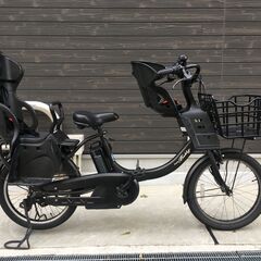 地域限定送料無料　パスバビー　子供乗せ　12,3AH　黒　神戸市　電動自転車 地域限定送料無料 ヤマハ パスバビー 三人乗り 新基準 12,3AH 子供乗せ 黒