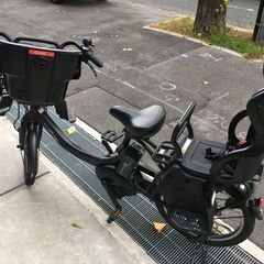 地域限定送料無料 ヤマハ パスバビー 三人乗り 新基準 12,3AH 子供乗せ 黒