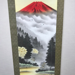 掛け軸　赤富士