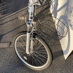 電動アシスト自転車　スポーツタイプ　アルミフレーム　シロ（26インチ）パナソニック 　の画像