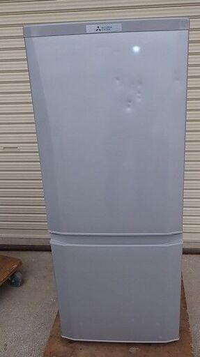 三菱　2ドア冷凍冷蔵庫　146L　シルバー　　田川市