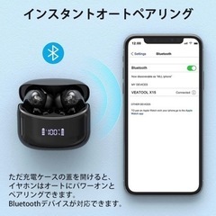 【新品未使用】イヤホン【革新モデルBluetooth 5.1+EDR瞬間接続】 ワイヤレス イヤホン 蓋開け瞬時Autoペアリング LEDデジタル電量ディスプレイヘッドセット ワイヤレスチャージ/Type-C充電対応 3DステレオHi-Fi高音質③の画像