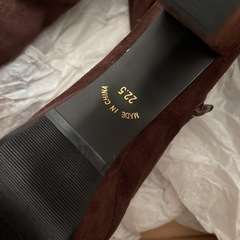 ニーハイブーツ S 22.5cm ブラウン スエードの画像