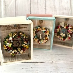 ☆リースが入れ替えできるフォトフレーム☆