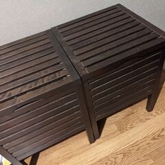 IKEA MOLGER×2 モルゲル 収納 ベンチ テレビ台