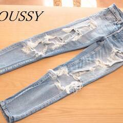 【FU84】MOUSSY マウジー ダメージ加工 デニム パンツ...