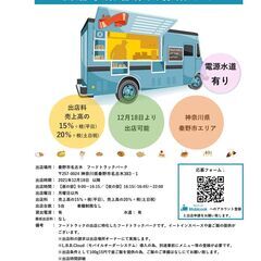 【キッチンカー・移動販売事業者様募集のご案内】神奈川県秦野市エリアの画像