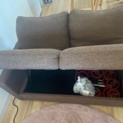 2人がけソファ　収納あり！美品！の画像