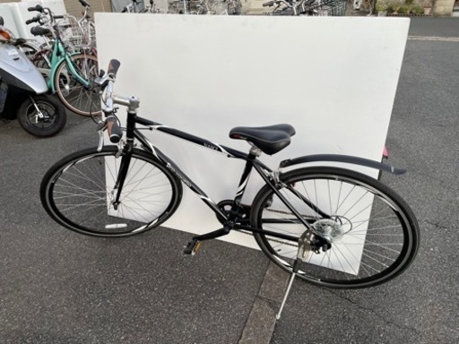 クロスバイク　黒（700C）7段変速　NASCI　ナスキー