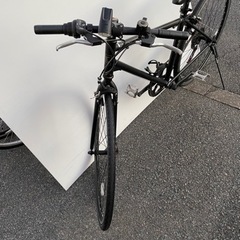 クロスバイク　黒（700C）6段変速　21テクノロジーの画像