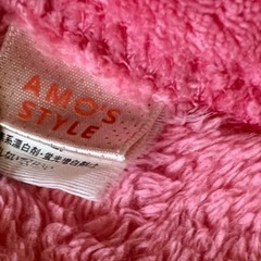 フリース　膝掛け　ピンクにカラフル水玉模様の画像