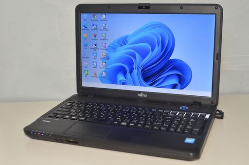 中古ノートパソコン 最新Windows11+office 富士通 AH30/K Celeron/15.6インチ/メモリ4GB/HDD500GB/無線内蔵/HDMI/DVDRW/便利なソフト多数