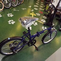 サイモト　20インチ折りたたみ自転車 外装6段変速【愛品倶楽部柏店 問合わせ番号：122-042918 002】柏市周辺（柏、松戸、流山、我孫子）出張買取 持込買取 引越し 処分 不要 生前整理 遺品整理 ご相談を！の画像