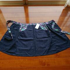 エプロン　サロンエプロン　紺