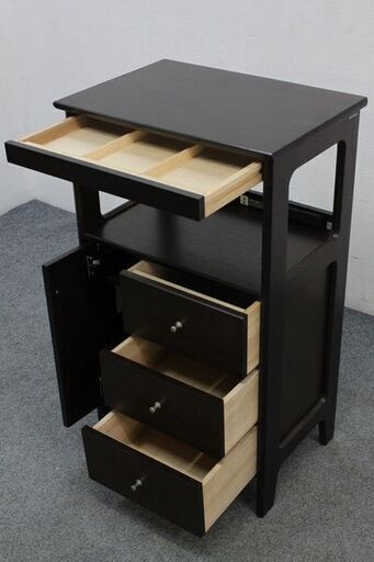 カリモク 電話台 キャビネット サイドボード karimoku 中古家具 店頭引取歓迎 R4668)