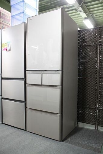 日立 R-S4200E-XN 真空チルド 右開き5ドア 415L クリスタルシャンパン 真空保存 2015年製 HITACHI 冷蔵庫 中古家電 店頭引取歓迎 R4685)