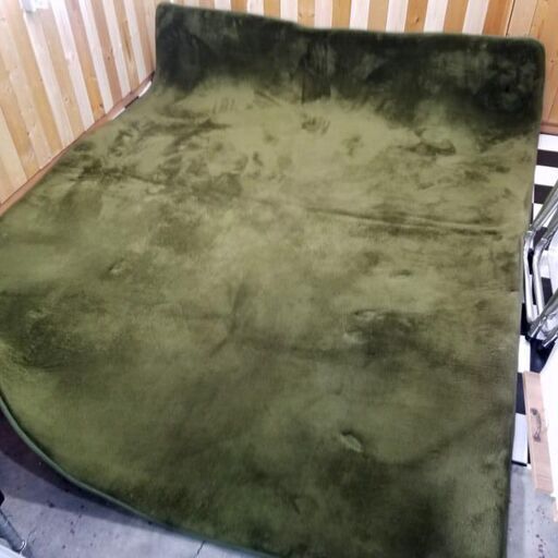急げ！急げ! 定価22,861円 【低反発クッションラグ】 極厚ふかふかラグ  200×250cm モスグリーン  防音・撥水