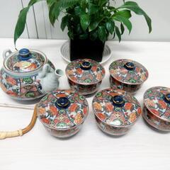 ■有田焼/急須・ふた付き湯呑み5個セット/未使用品■