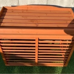 (取引済み) エアコン　室外機　カバー(木製品)