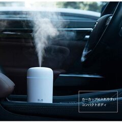 AHNUNVA 【2020最新版 & 大容量 300ml】加湿器 usb 卓上 2段階のミスト 大容量 車載 6時間連続加湿 七色LEDライト 加湿器 ミニ 小型 時間設定 超静音 持ち運び便利 空気浄化機 室内/コンビニ/会社/家庭/学校適用の画像