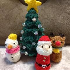 ハンドメイド　クリスマス飾り　４点セット