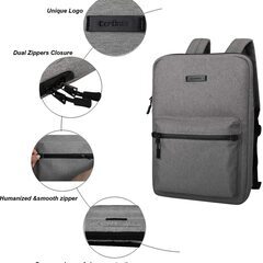 cartinoeスリムなスリーブ・ケースのスタイルのラップトップバックパックリュック大学ビジネストラベルバックパックバックパックデイパック学校コンピュータカジュアルランドセルの十代の女の子のためのボーイズフィット15 15 . 6インチのラップトップ ( ダークグレー)の画像