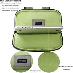 cartinoeスリムなスリーブ・ケースのスタイルのラップトップバックパックリュック大学ビジネストラベルバックパックバックパックデイパック学校コンピュータカジュアルランドセルの十代の女の子のためのボーイズフィット15 15 . 6インチのラップトップ ( ダークグレー)の画像