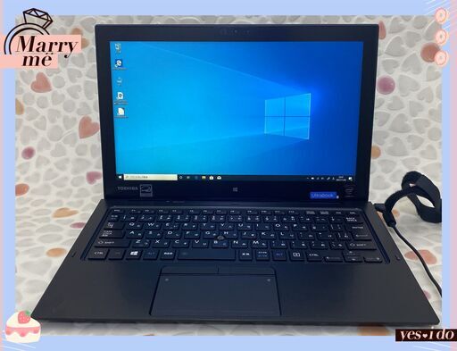 新店 高速SSD タブレット ノートパソコン 中古動作良品 フルHD 12型 東芝 R82/P 第5世代Core M-5Y51 8GB 無線 Bluetooth Windows10 Office