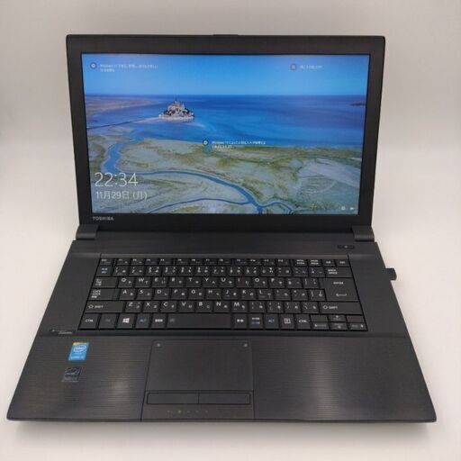 東芝 第4世代Core i3搭載 SSD128G メモリ8G  大画面15.6インチ USB 3.0 Wifi対応 Windows10搭載