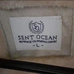 SENT OCEANメンズフェイクムートンジャケットミリタリージャケットＬの画像
