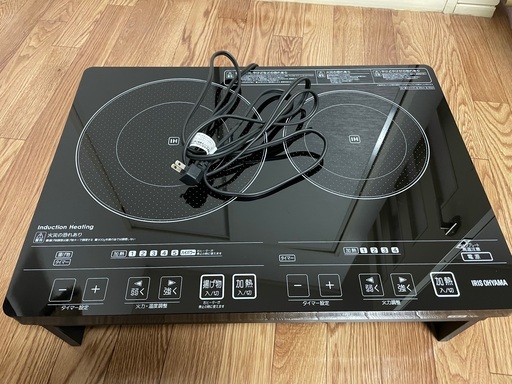アイリスオーヤマ 2口IHクッキングヒーター＆専用スタンド