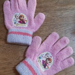 アナ雪　キッズ　手袋　ピンク
