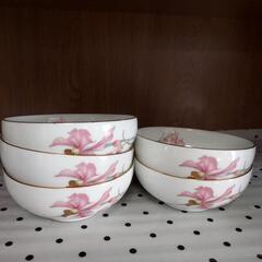 【相談中】昇峰窯 花模様のお椀 5個セット