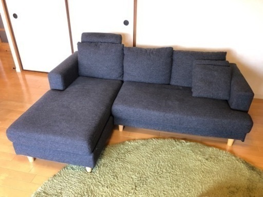 (受付終了)3人掛けソファー　チャコールグレー