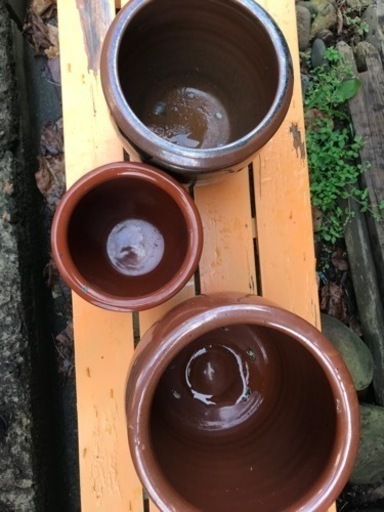 陶器かめ大中小