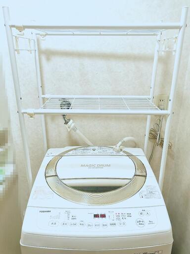 美品　東芝インバーター洗濯機AW-8D3M　ラック付き