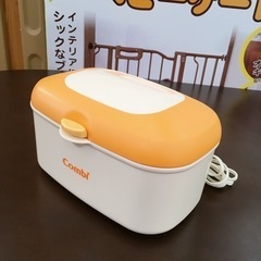 無料！クイックウォーマー①◎✨おしりふきあたため器✨コンビ　2010年製　箱付き✨オレンジ✨動作確認済✨中古品【こちらは店舗です。浜村鹿野温泉ICから3分 買取本舗 宮本リサイクル 営業時間９～１９時 定休日水曜のみ←連絡できませんm(_ _)m】の画像
