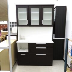 北海道/千歳市 ニトリ セパレート食器棚 DAHLIA－120KBーDBR 幅120