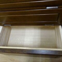 【値下げしました】木製薄型2列6段チェスト【愛品倶楽部柏店】 の画像