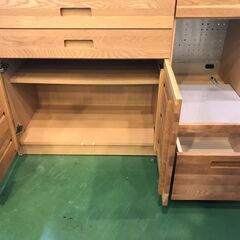 愛品館八千代店】unico ウニコ 3枚扉キッチンボード HUTTE