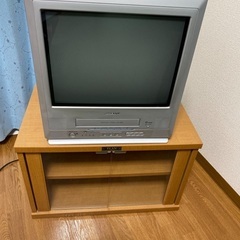 【お譲りします】テレビデオ＋テレビ台