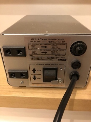 【購入時4万円】カシムラ海外用変圧器TI-37 100V/230V対応