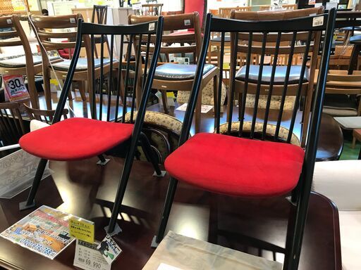 【愛品館八千代店】飛騨産業　カスケードチェア2脚セット　No715