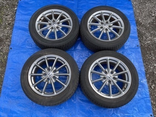 ★ホンダ オデッセイ アブソルート 純正17インチ アルミホイール タイヤ付 4本★ 7J +55 PCD114.3 5H 215/55R17 HONDA ODYSSEY RB3 RB4 RB1 RB2