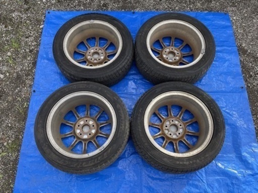 ★ホンダ オデッセイ アブソルート 純正17インチ アルミホイール タイヤ付 4本★ 7J +55 PCD114.3 5H 215/5