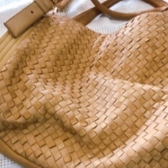 アンメートル　キャレ　1metre carre 本革　ショルダーバッグ　本皮　キャメル　ベージュ　ナチュラルの画像