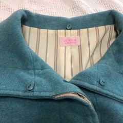 ライトブルー　レディース 　ハーフ　コート　ブルー　青の画像