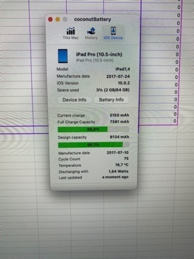 Ipad pro 10.5 インチ　wifi+cellular SIMフリ 64GB